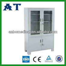 Hospital File Storage Cabinet with Glass Doors and Shelve
